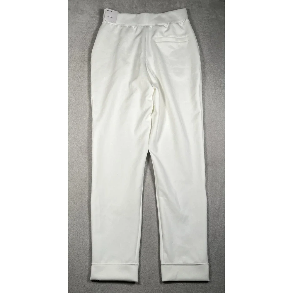 NWT-Nike Dri-FIT Heritage Knit Pants Women's Small White Tennis Slim Fit